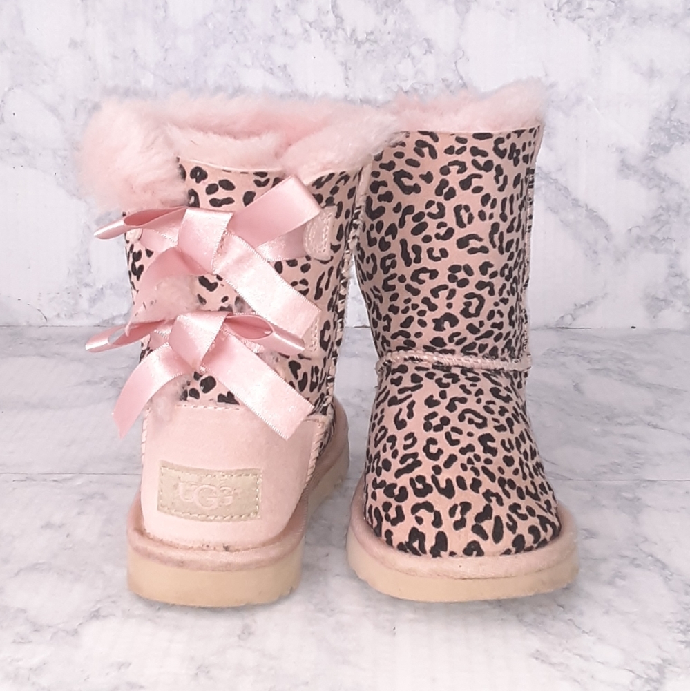 UGG | Pink Leather Animal Print Boots